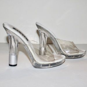 Janie Clear Transparent Platform Light Up Heels